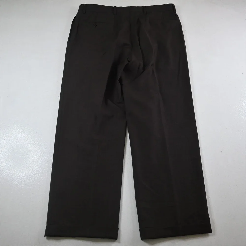 Jos A Bank‎ 43R 44R 36x30 Brown 100% Wool Nailshead Mens Jacket Pants Suit